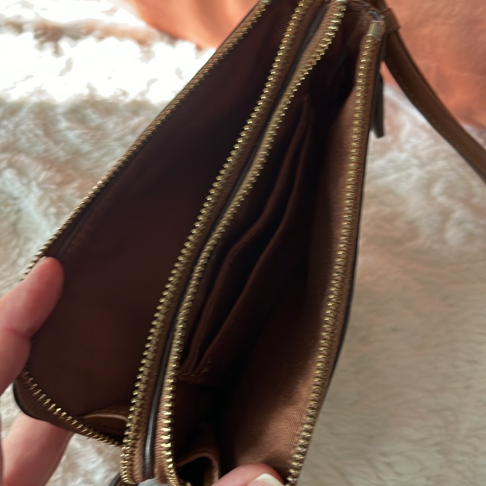 Coach Signature Brown Wristlet - Picture 4 of 6